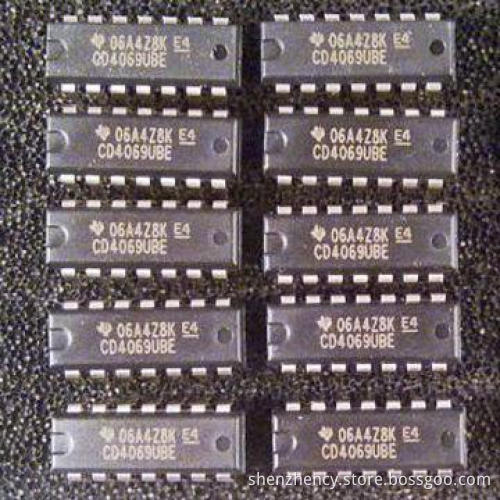 Unbuffered CMOS Hex Logic Inverter, CD4069UBE IC DIP-14